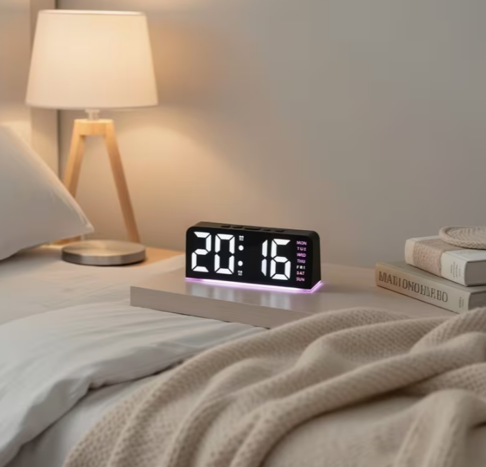 Compact Multifunctional Digital Alarm Clock