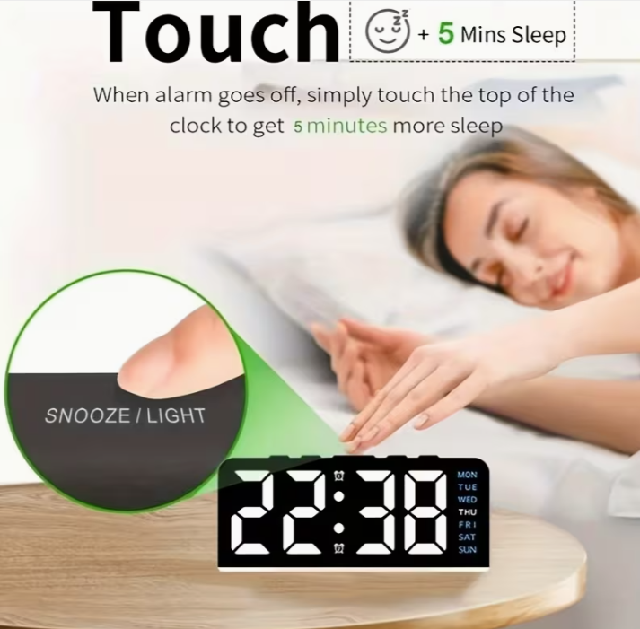 Compact Multifunctional Digital Alarm Clock
