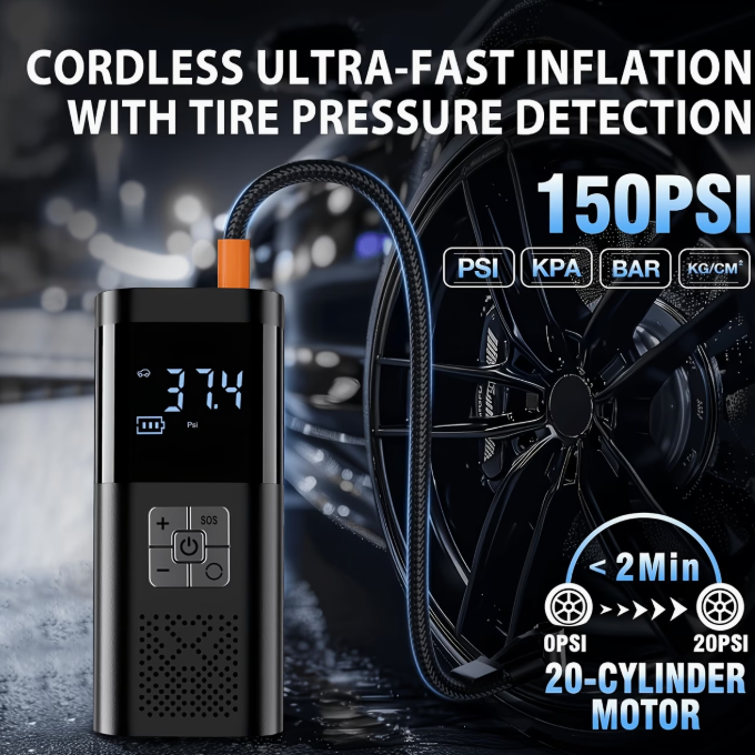 Portable Tyre Pump &amp; Jump Starter
