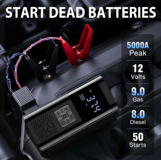 Portable Tyre Pump &amp; Jump Starter